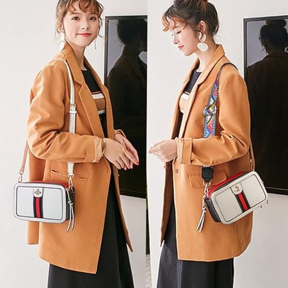 Handbags - Beatfull Designer Bee Crossbody Purse for Women PU Leather Shoulder Handbag